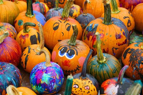 Painted pumpkins