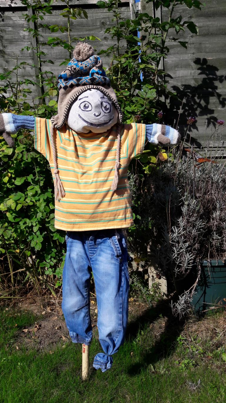 Homemade scarecrow